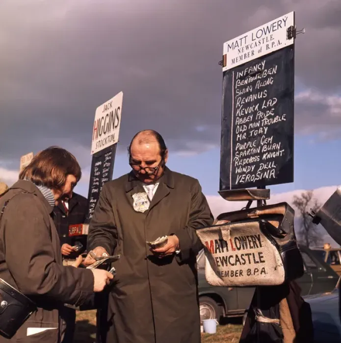 Framed Print : Counting The Winnings. Sedgefield Co. Durham 1976 Framed Print : Counting The Winnings. Sedgefield Co. Durham 1976