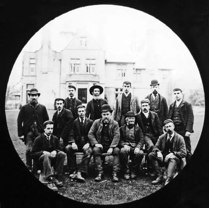 Framed Print : Country estate workers - early 1900s Framed Print : Country estate workers - early 1900s
