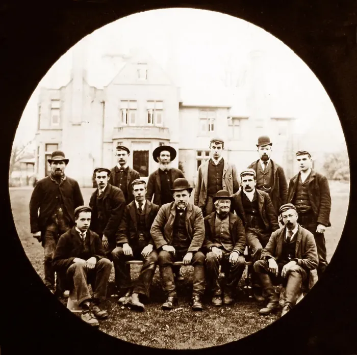 Framed Print : Country estate workers, farmhands, gardeners Framed Print : Country estate workers, farmhands, gardeners