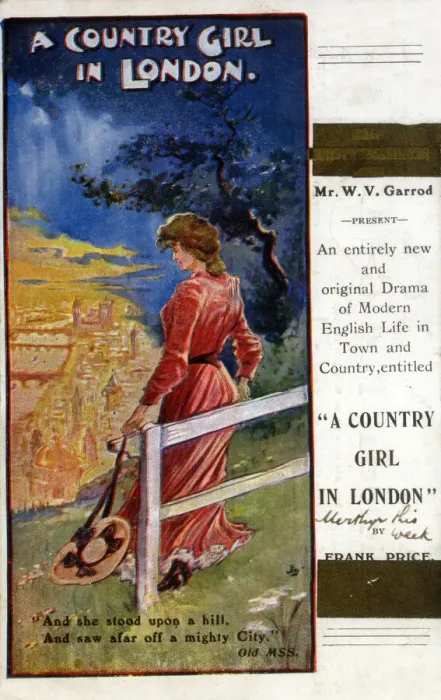 Framed Print : A Country Girl in London by Frank Price, an entirely new Framed Print : A Country Girl in London by Frank Price, an entirely new