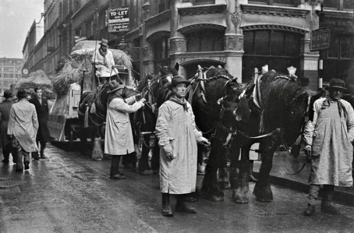 Framed Print : Countrymen in a London street Framed Print : Countrymen in a London street