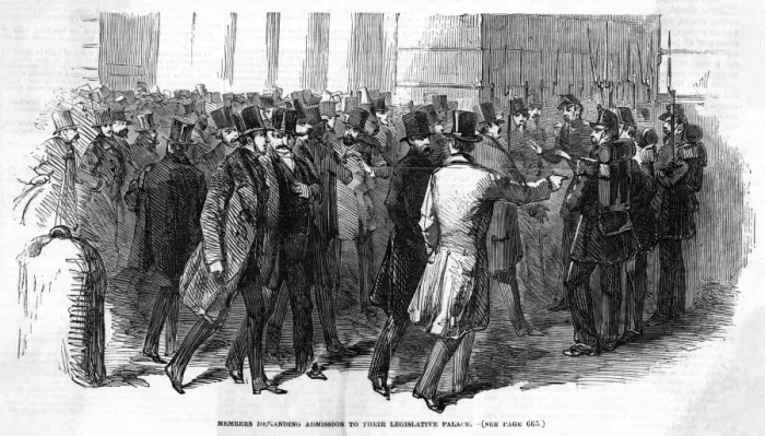 Framed Print : Coup: Deputies Expelled Framed Print : Coup: Deputies Expelled