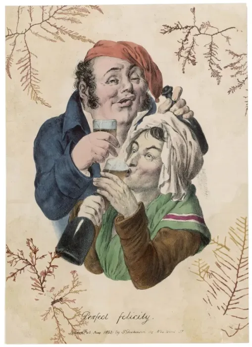 Framed Print : Couple Boozing 1823 Framed Print : Couple Boozing 1823