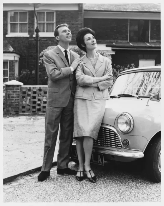 Framed Print : Couple with Car Framed Print : Couple with Car