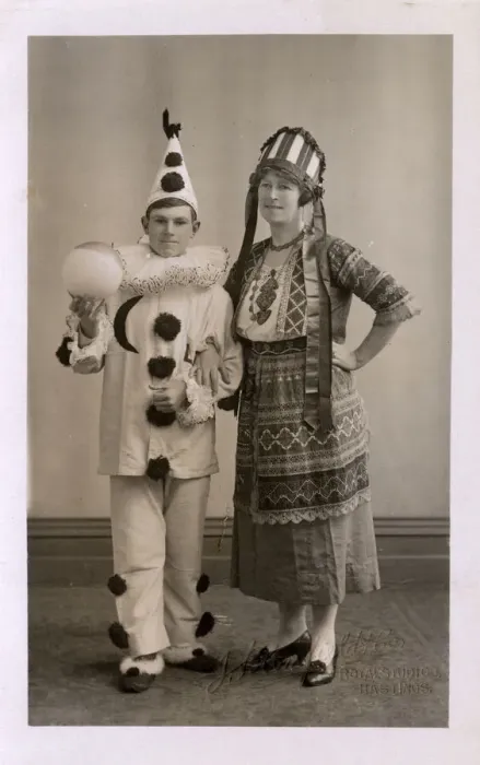 Framed Print : Couple in fancy dress Framed Print : Couple in fancy dress