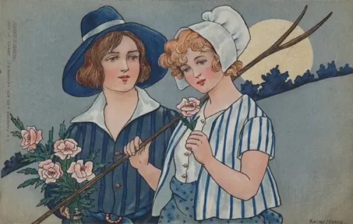 Framed Print : A Couple in the Fields by Florence Hardy Framed Print : A Couple in the Fields by Florence Hardy