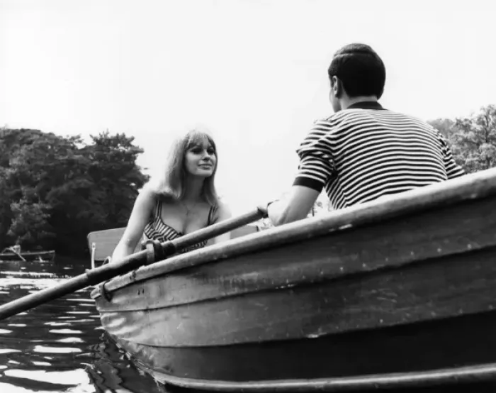 Framed Print : Couple Hire a Rowboat Framed Print : Couple Hire a Rowboat