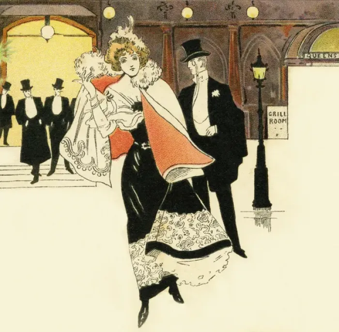 Framed Print : Couple leaving the theatre Framed Print : Couple leaving the theatre