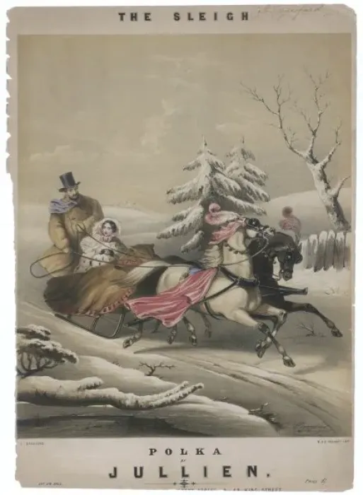 Framed Print : Couple Go Sleighing Framed Print : Couple Go Sleighing