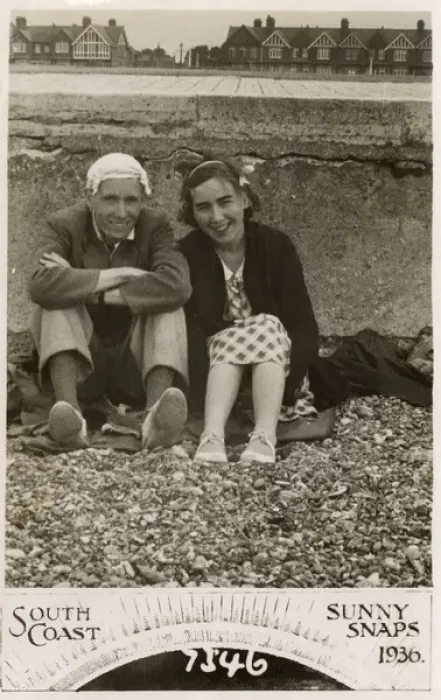Framed Print : Couple on a South Coast beach Framed Print : Couple on a South Coast beach
