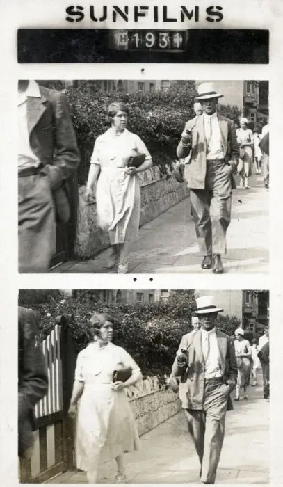 Framed Print : A couple strolling along Hope Road, Shanklin, Isle of Wight Framed Print : A couple strolling along Hope Road, Shanklin, Isle of Wight