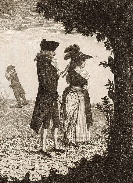 Couple out walking, 1787