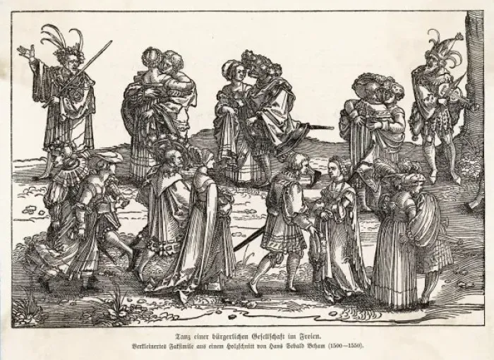 Framed Print : Couples Dancing / Germany Framed Print : Couples Dancing / Germany