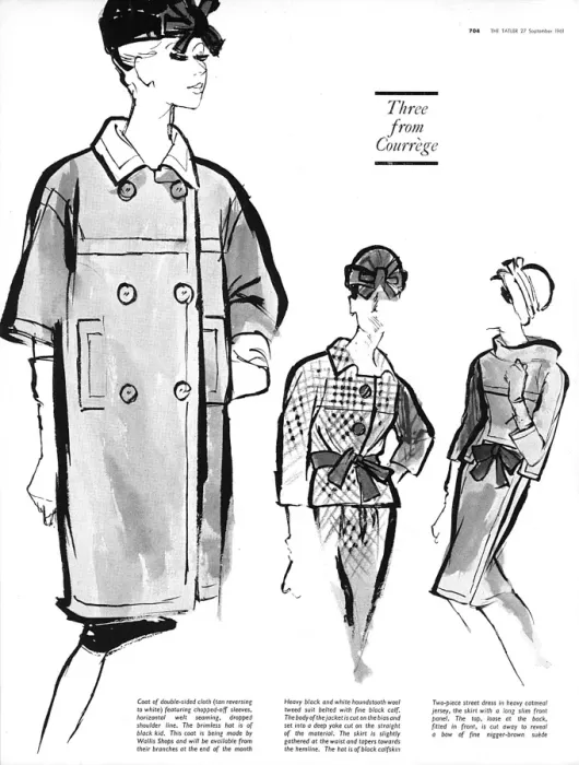 Framed Print : Courreges fashion, 1961 Framed Print : Courreges fashion, 1961