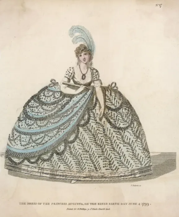 Framed Print : Court Dress 1799 Framed Print : Court Dress 1799