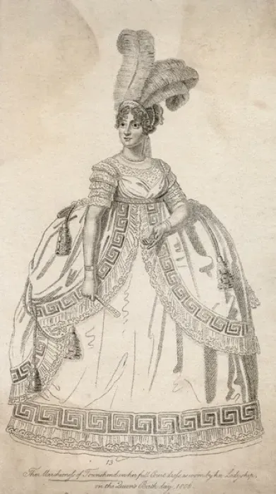 Framed Print : Court Dress 1806 Framed Print : Court Dress 1806