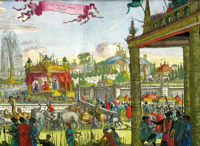 Framed Print : Court of The Grand Mogul, India Framed Print : Court of The Grand Mogul, India