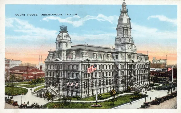 Framed Print : Court House, Indianapolis, Indiana, USA Date: circa 1920 Framed Print : Court House, Indianapolis, Indiana, USA Date: circa 1920