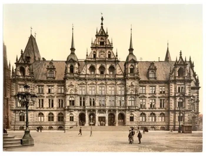 Framed Print : Court House, Wiesbaden, Hesse-Nassau, Germany