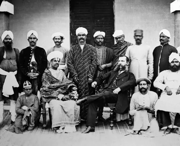 Framed Print : Court Officials, India - Victorian period Framed Print : Court Officials, India - Victorian period
