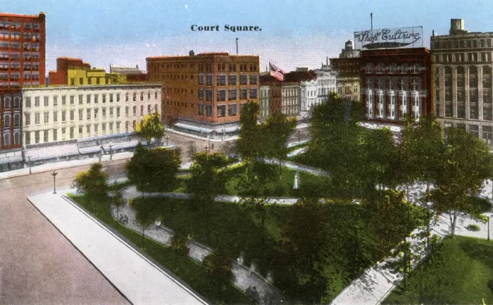 Framed Print : Court Square, Memphis, Tennessee, USA Framed Print : Court Square, Memphis, Tennessee, USA