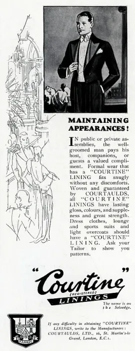 Framed Print : Courtaulds Courtine Advertisement Framed Print : Courtaulds Courtine Advertisement