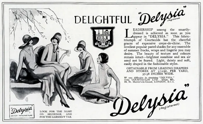 Framed Print : Courtaulds Delysia Advertisement Framed Print : Courtaulds Delysia Advertisement