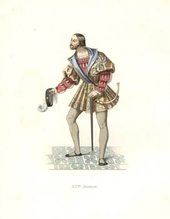Framed Print : Courtier to Francis I, in short silk jacket Framed Print : Courtier to Francis I, in short silk jacket