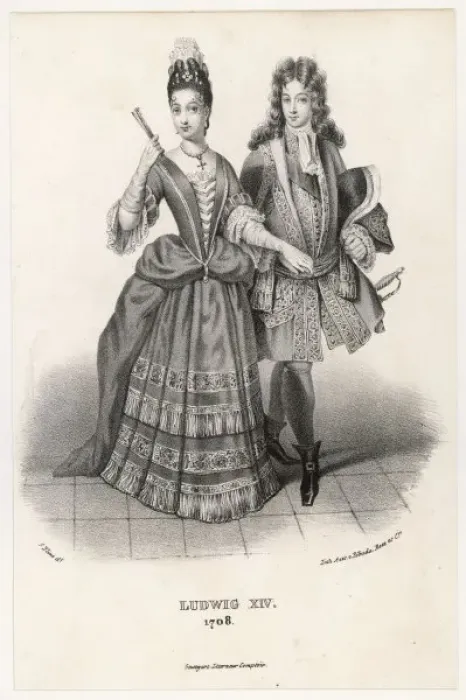 Framed Print : COURTIERS, 1708 Framed Print : COURTIERS, 1708