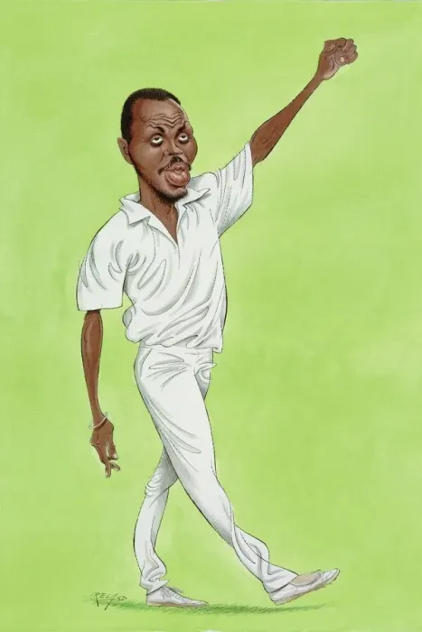 Framed Print : Courtney Walsh - West Indies cricketer Framed Print : Courtney Walsh - West Indies cricketer