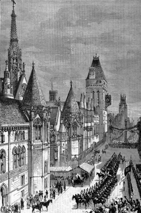 Framed Print : COURTS OF JUSTICE 1882 Framed Print : COURTS OF JUSTICE 1882