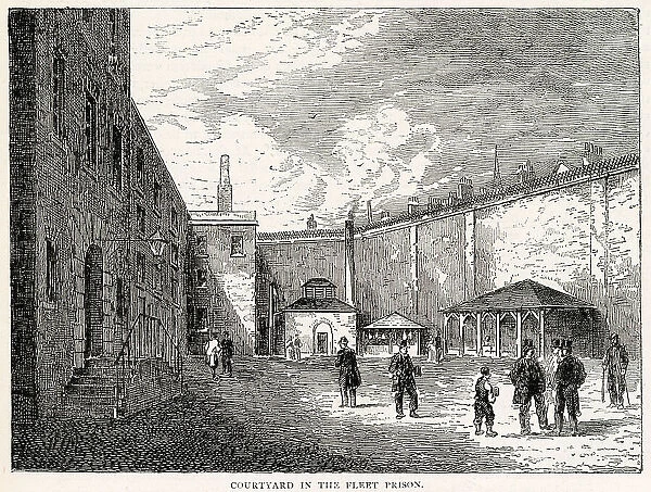 Courtyard of the Fleet Prison, London