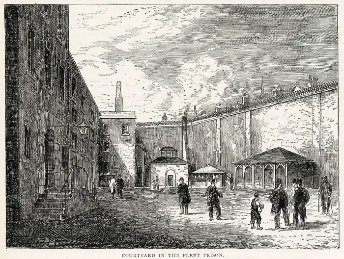 Framed Print : Courtyard of the Fleet Prison, London Framed Print : Courtyard of the Fleet Prison, London