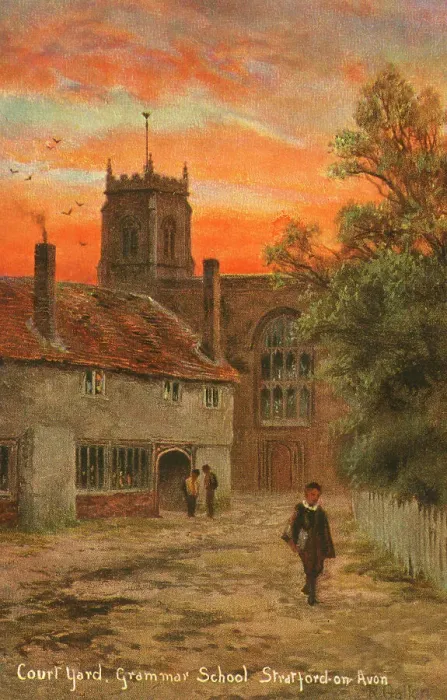 Framed Print : The Courtyard - Grammar School - Stratford-on-Avon Framed Print : The Courtyard - Grammar School - Stratford-on-Avon
