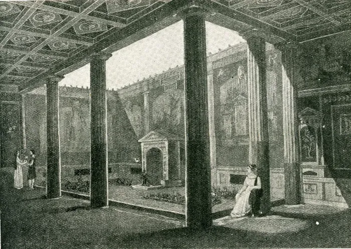 Framed Print : Courtyard of House In Pompeii, Italy Framed Print : Courtyard of House In Pompeii, Italy