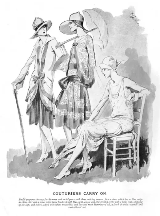 Framed Print : Couturiers Carry on Sketches by Souie of summer dresses fo Framed Print : Couturiers Carry on Sketches by Souie of summer dresses fo