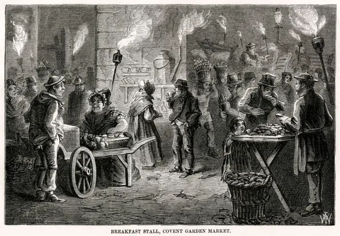 Framed Print : Covent Garden 1870 Framed Print : Covent Garden 1870