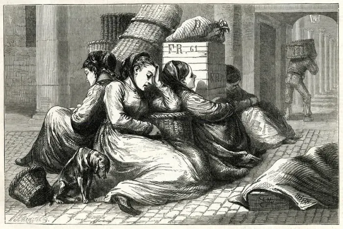 Framed Print : Covent Garden Market Women 1873 Framed Print : Covent Garden Market Women 1873