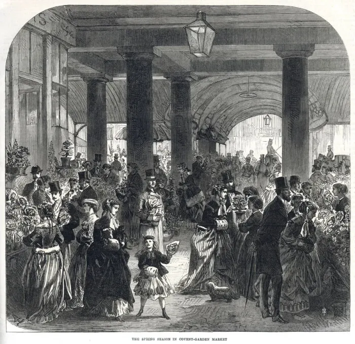 Framed Print : COVENT GARDEN IN THE SPRING 1867 Framed Print : COVENT GARDEN IN THE SPRING 1867