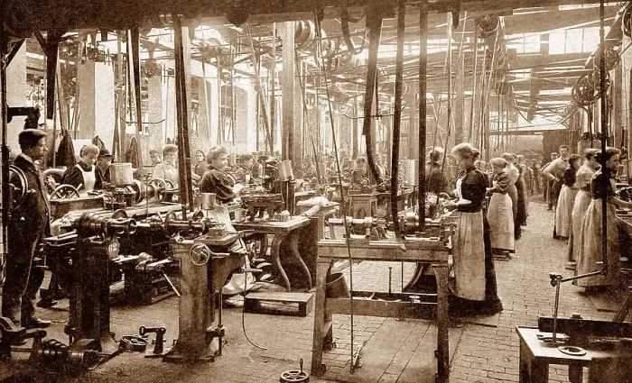 Framed Print : Coventry Bicycle Factory early 1900s Framed Print : Coventry Bicycle Factory early 1900s