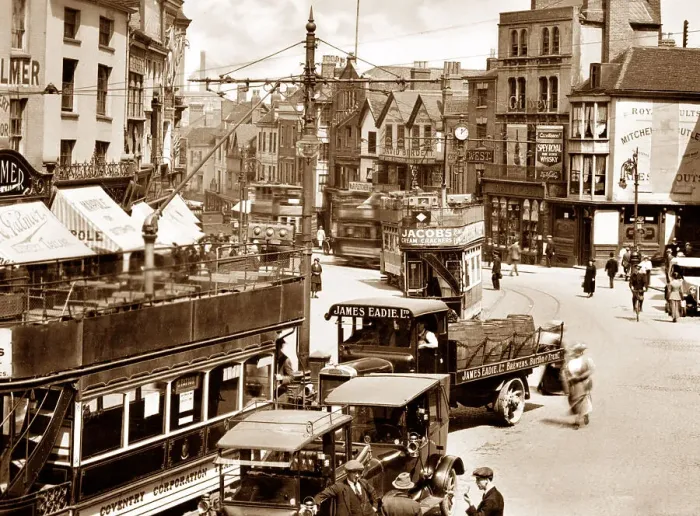 Framed Print : Coventry Broadgate probably 1920s Framed Print : Coventry Broadgate probably 1920s