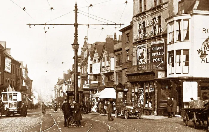 Framed Print : Coventry Cross Cheaping early 1900s Framed Print : Coventry Cross Cheaping early 1900s