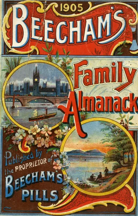 Framed Print : Front cover, Beechams Family Almanack Framed Print : Front cover, Beechams Family Almanack