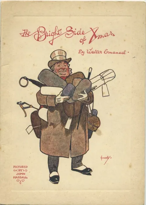 Framed Print : Front cover of The Bright Side of Xmas by Walter Emanuel designed by John Hassall Framed Print : Front cover of The Bright Side of Xmas by Walter Emanuel designed by John Hassall