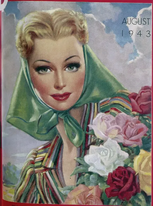 Framed Print : The front cover of Britannia and Eve from August 1943. Date: 1943 Framed Print : The front cover of Britannia and Eve from August 1943. Date: 1943