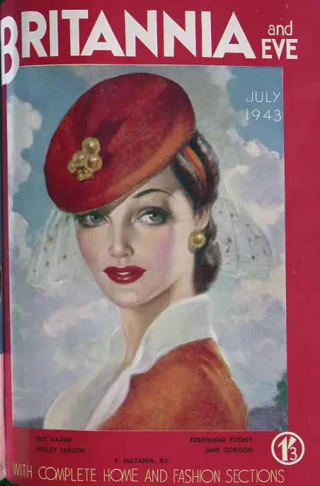 Framed Print : The front cover of Britannia and Eve from July 1943. Date: 1943 Framed Print : The front cover of Britannia and Eve from July 1943. Date: 1943