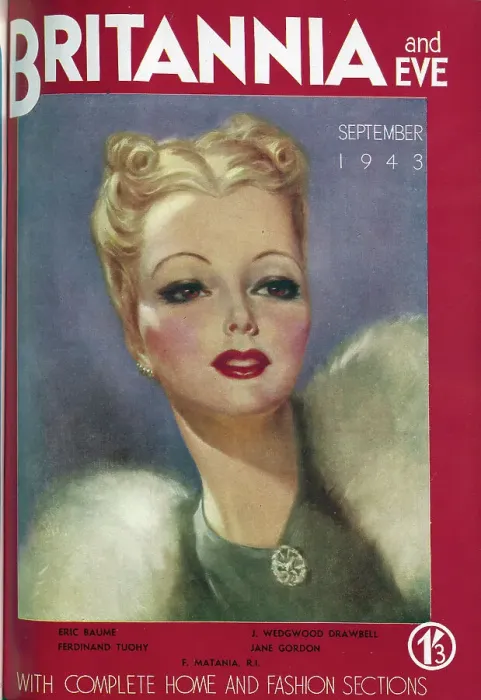 Framed Print : The front cover of Britannia and Eve from September 1943. Date: 1943 Framed Print : The front cover of Britannia and Eve from September 1943. Date: 1943
