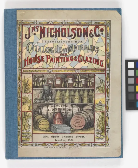 Framed Print : Front cover of Catalogue of Materials for House Painting an