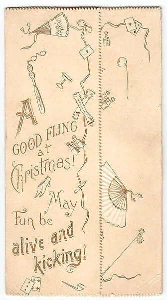 Front cover of a Christmas card
