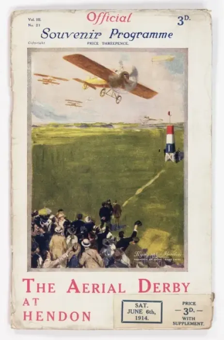 Framed Print : Cover design, Aerial Derby at Hendon